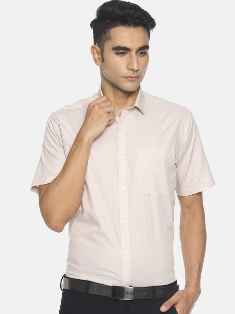 

Balista Men Cream-Coloured Regular Fit Solid Formal Shirt