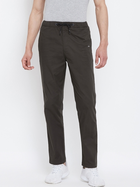 

Octave Men Olive Green Solid Slim Fit Track Pants