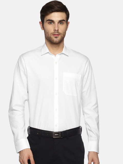 

Balista Men White Regular Fit Solid Formal Shirt