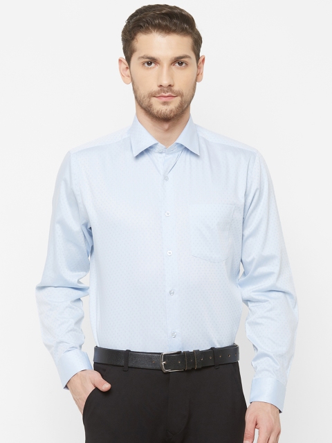

EQUINOX Men Blue Regular Fit Self Design Formal Shirt