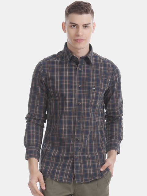 

Arrow Sport Men Blue & Green Slim Fit Checked Casual Shirt