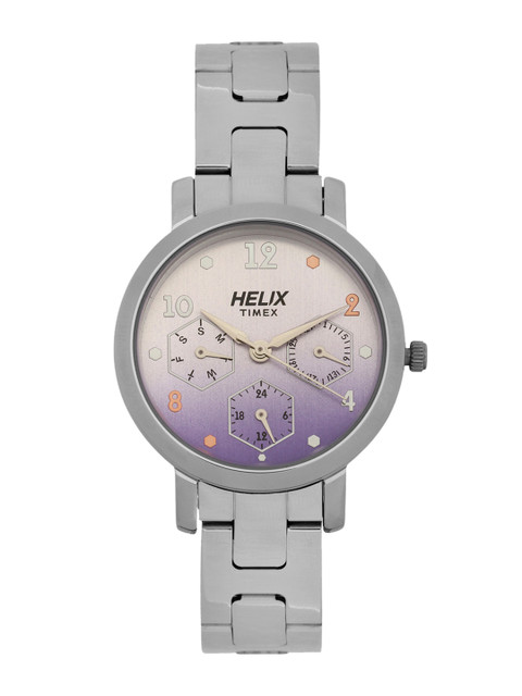 

Helix Women Purple & Silver-Toned Analogue Watch TW024HL32