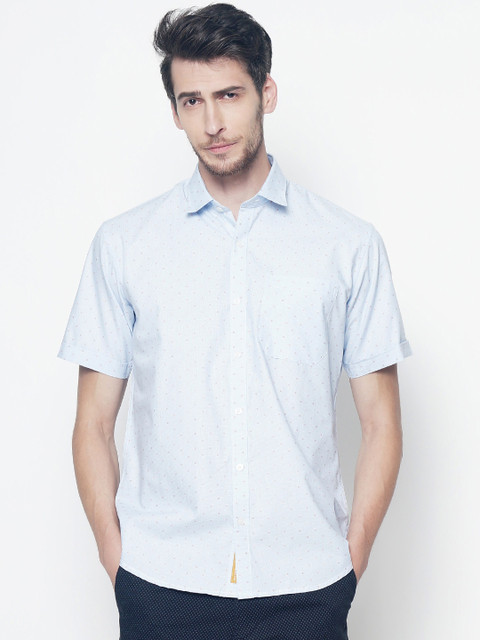 

Balista Men Blue Regular Fit Printed Casual Shirt