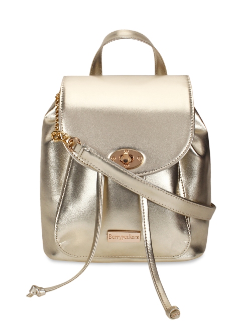 

Berrypeckers Gold-Toned Solid Sling Bag