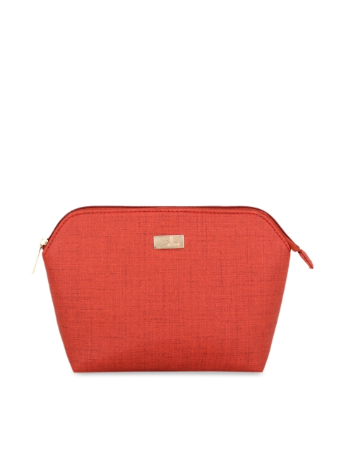 

yelloe Women Red Textured Travel Pouch