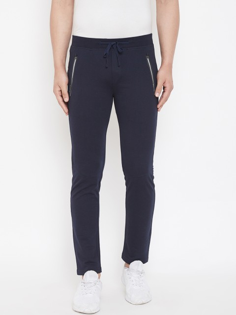 

Okane Men Navy Blue Solid Slim-Fit Track Pants