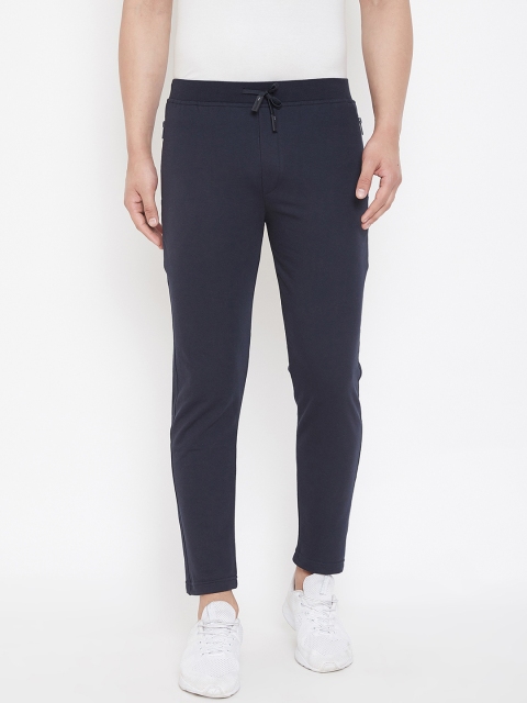 

Okane Men Navy Blue Solid Slim-Fit Track Pants