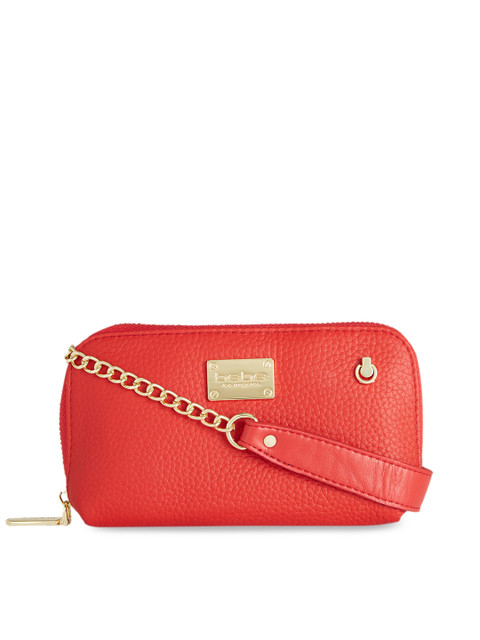 

bebe Women Red Solid Leather Sling Bag