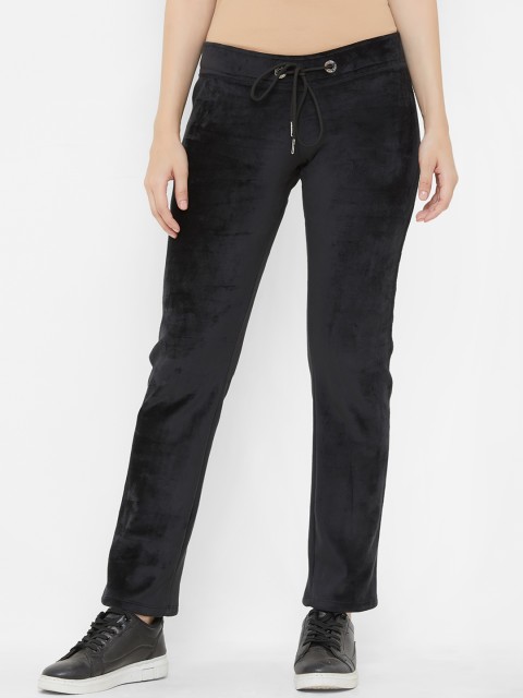 

bebe Women Black Regular Fit Solid Track Pants