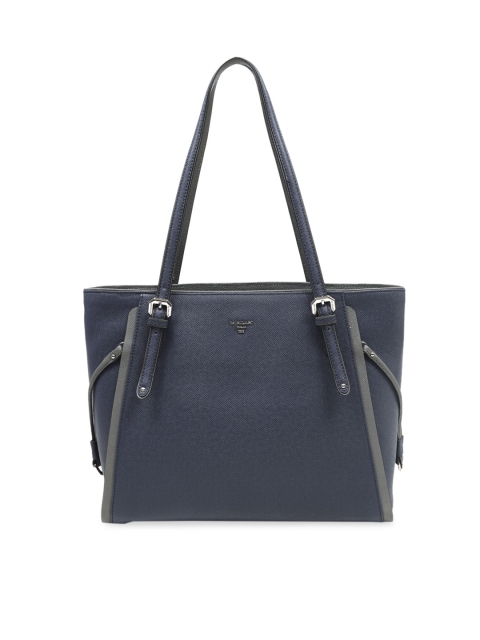 

Da Milano Navy Blue Solid Leather Shoulder Bag