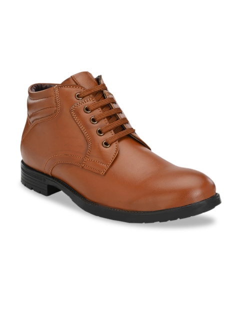

San Frissco Men Tan Brown Flat Boots