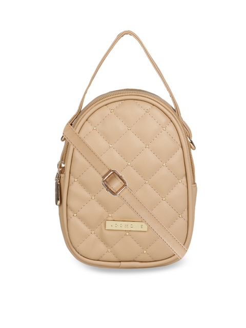 

Addons Beige Embellished Sling Bag
