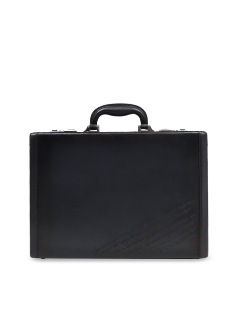 

Da Milano Men Navy Blue Solid Genuine Leather Laptop Bag