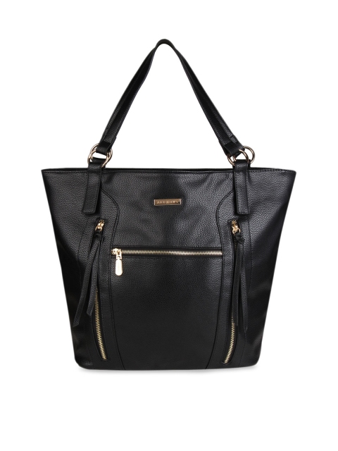 

Addons Black Textured Handheld Bag