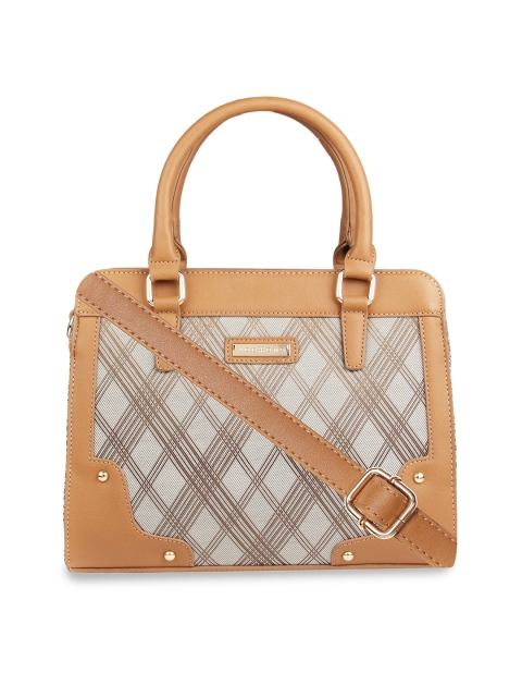 

Addons Brown & Grey Checked Handheld Bag