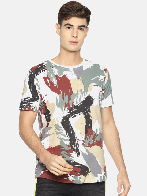 

IMPACKT Men Multicoloured Printed Round Neck T-shirt, Multi
