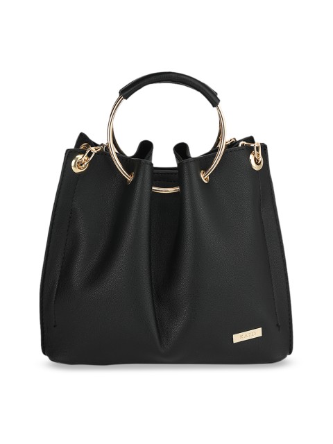 

Kazo Black Solid Handheld Bag