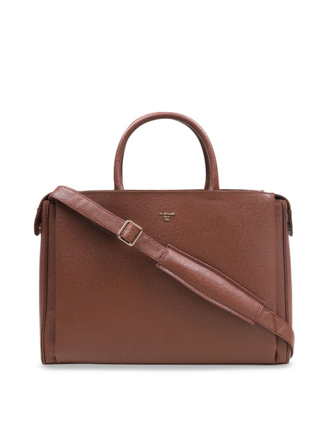 

Da Milano Men Brown Solid Genuine Leather Laptop Bag