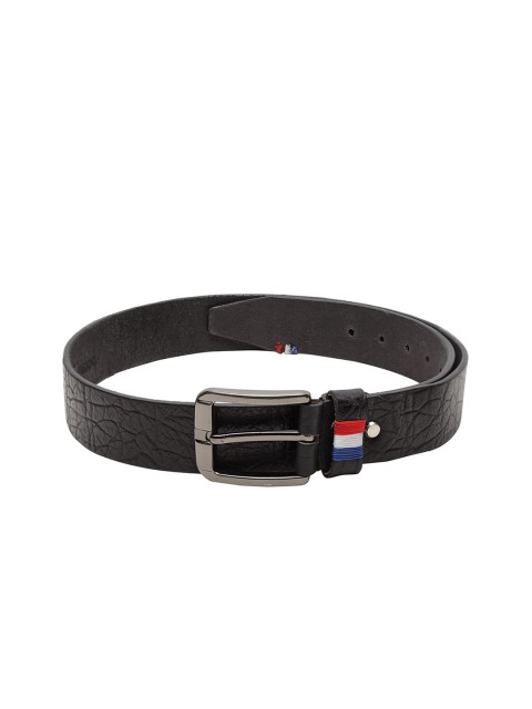 

Teakwood Leathers Men Black Solid Belt