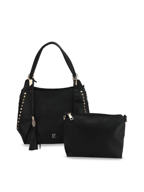 

Kazo Black Solid Handheld Bag With Pouch