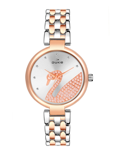 

Duke Women Rose Gold & Silver-Toned Embellished Analogue Watch DK7010RW02C