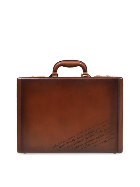 

Da Milano Men Brown Solid Genuine Leather Laptop Bag