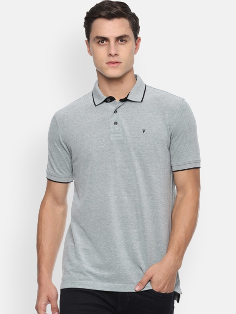 

Van Heusen Sport Men Grey Solid Polo Collar T-shirt