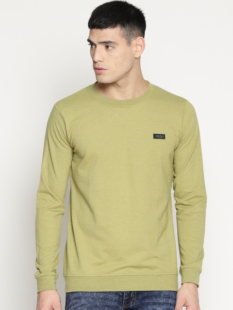 

IMPACKT Men Green Solid Sweatshirt