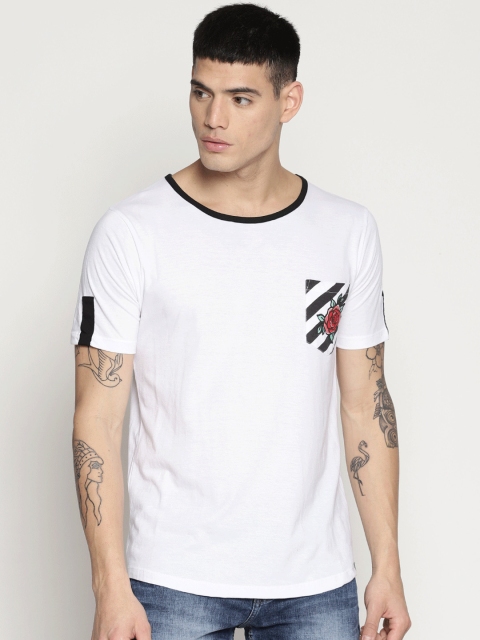 

IMPACKT Men White Solid Round Neck T-shirt