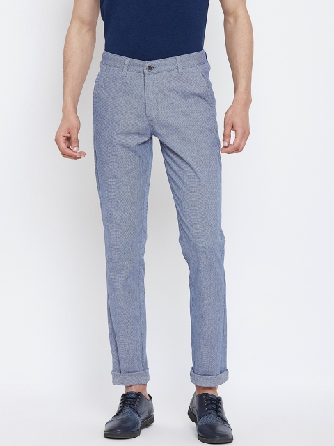 

Octave Men Blue Regular Fit Solid Regular Trousers