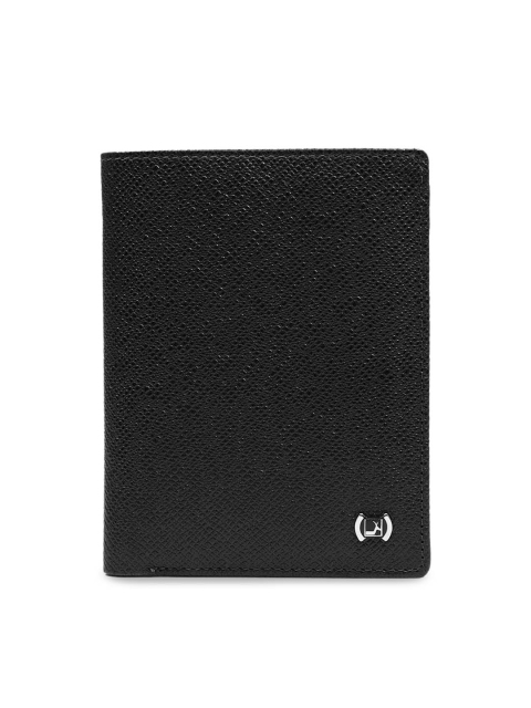 

Da Milano Men Black Solid Leather Two Fold Wallet