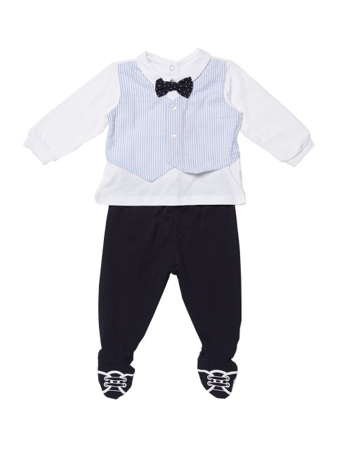 

Chicco Boys Blue & White Striped Shirt with Leggings