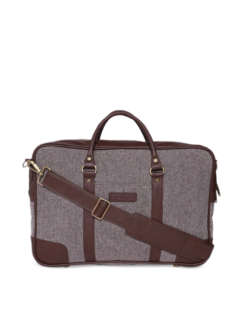 

Bags.R.us Unisex Brown & Grey Colourblocked Laptop Bag