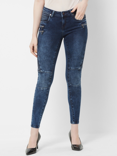 

bebe Women Blue Regular Fit Mid-Rise Clean Look Stretchable Jeans