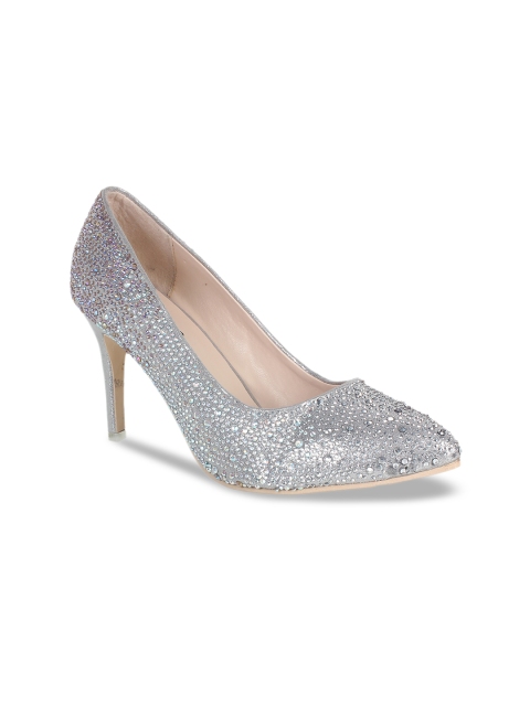 

Sherrif Shoes Women Silver-Toned Embellished Pumps