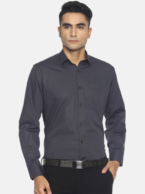 

Balista Men Charcoal Grey Regular Fit Solid Formal Shirt