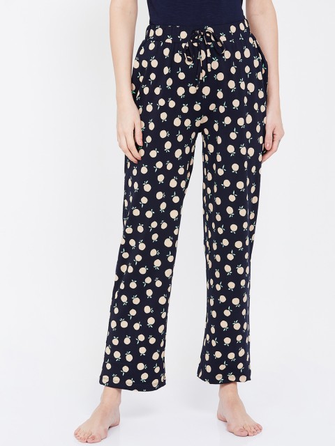 

Ginger by Lifestyle Women Navy Blue & Yellow Printed Lounge Pants