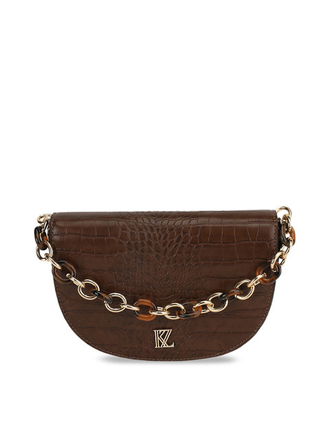 

Kazo Brown Textured Handheld Bag