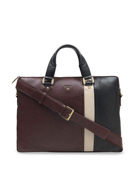 

Da Milano Men Red & Black Colourblocked Laptop Bag