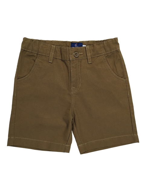 

KiddoPanti Boys Brown Solid Regular Fit Shorts