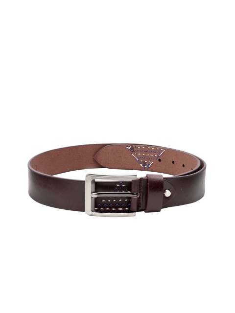 

Teakwood Leathers Men Brown Solid Leather Belt