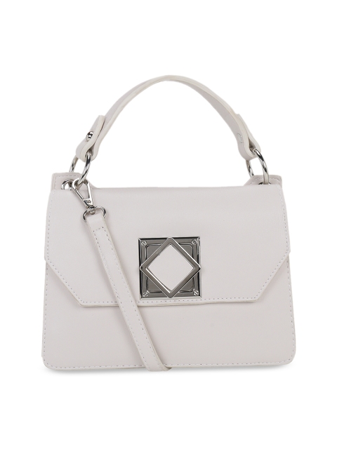 

Satchel Bags Off-White Solid Handheld Bag