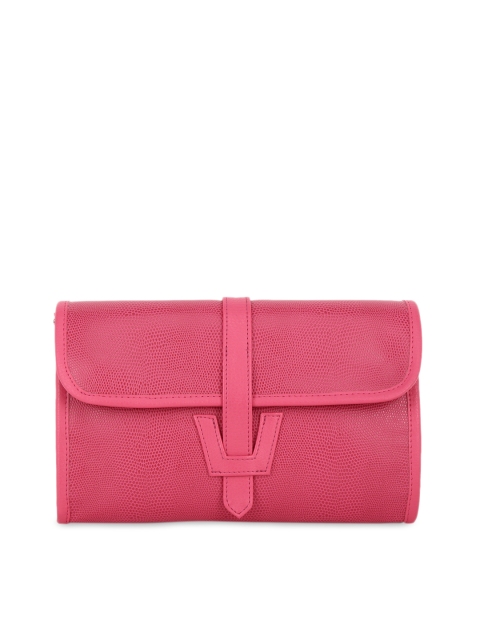 

yelloe Pink Textured Clutch