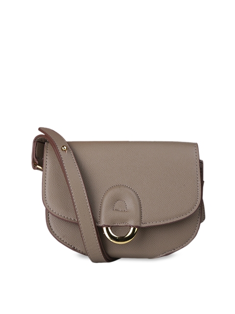 

Satchel Bags Taupe Solid Sling Bag