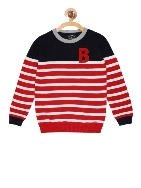 

Blue Giraffe Boys Red Striped Pullover Sweater