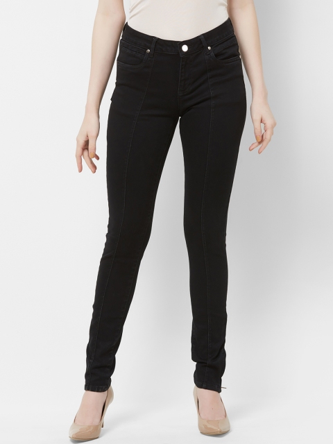

bebe Women Black Regular Fit Mid-Rise Clean Look Stretchable Jeans