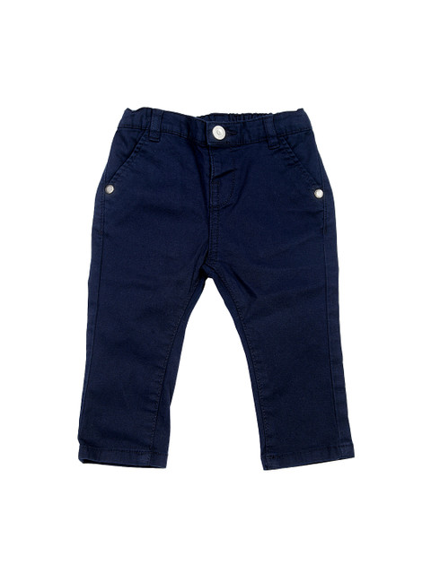 

Chicco Boys Navy Blue Regular Fit Solid Regular Trousers