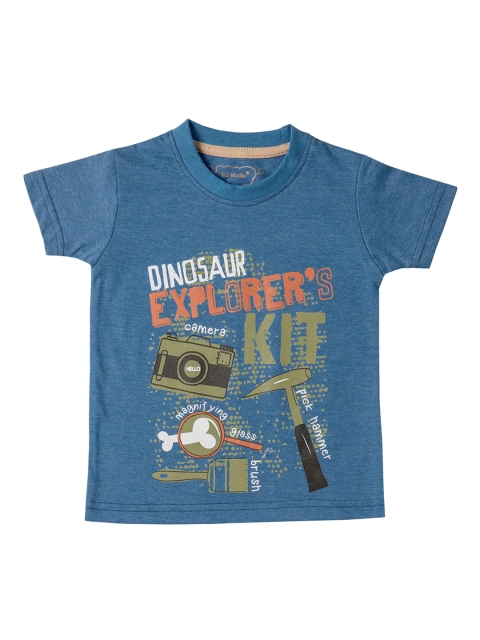

Kid Studio Boys Blue Printed Round Neck T-shirt