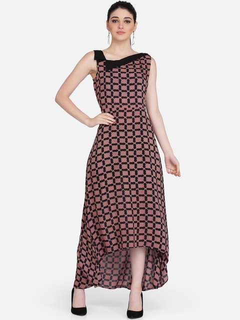

Eavan Women Mauve & Black Printed Maxi Dress