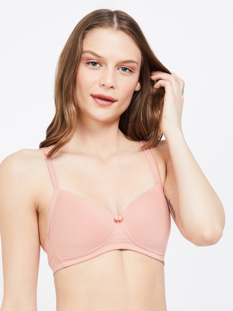

Ginger by Lifestyle Pink Solid Non-Wired Lightly Padded Everyday Bra 8903742179350